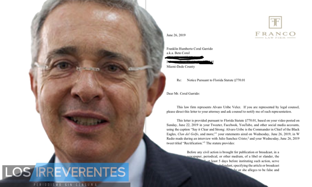 El twittero Coral, continúa difamando al presidente Uribe
