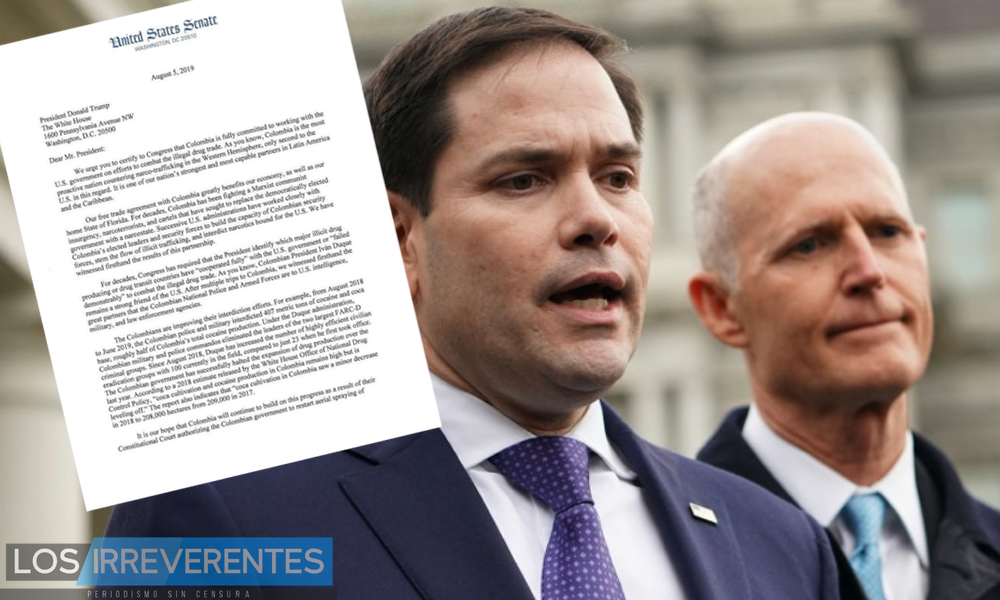 Senadores Rubio y Scott piden que Colombia sea certificada