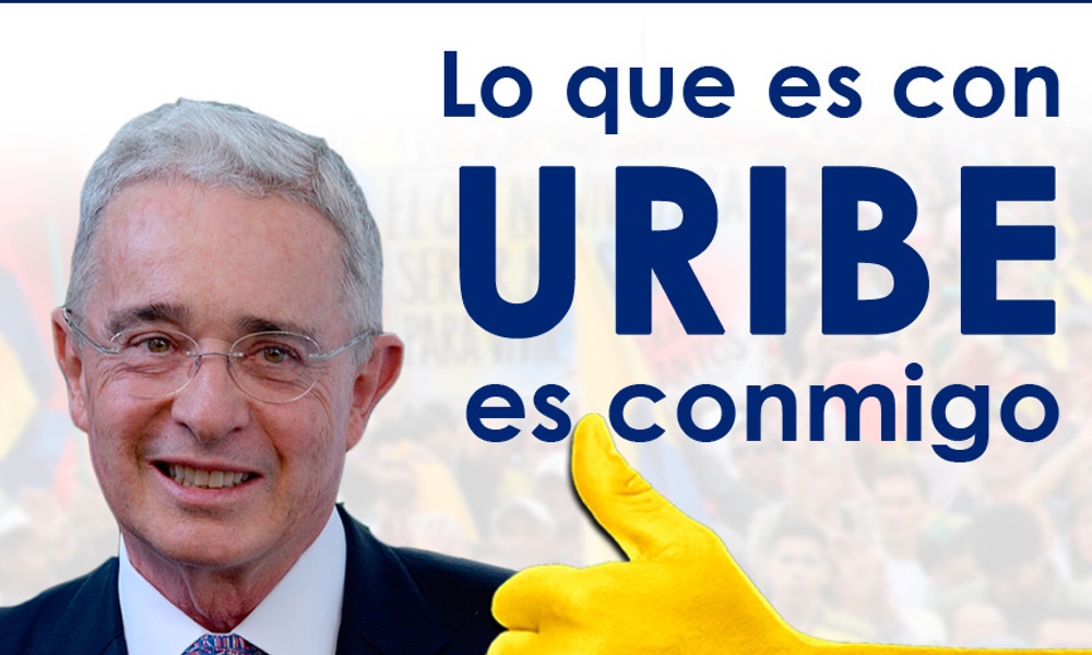 Gran movilización a favor de Uribe